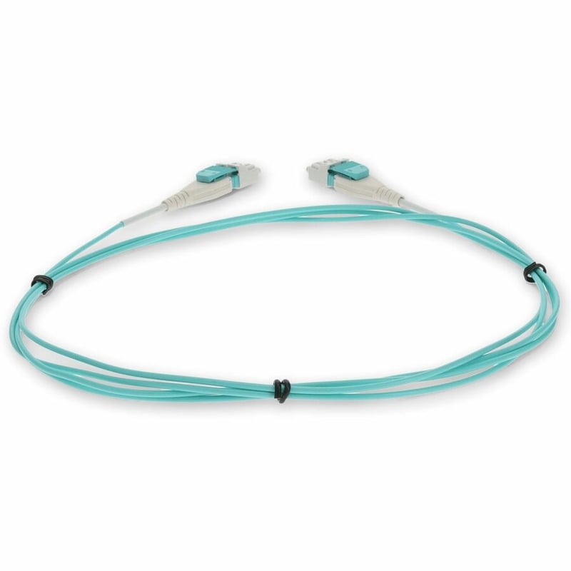 AddOn 5m LC to LC Field Modifiable Aqua OM4 Duplex OFNR (Riser-Rated) Fiber Patch Cable - Thumbnail 4