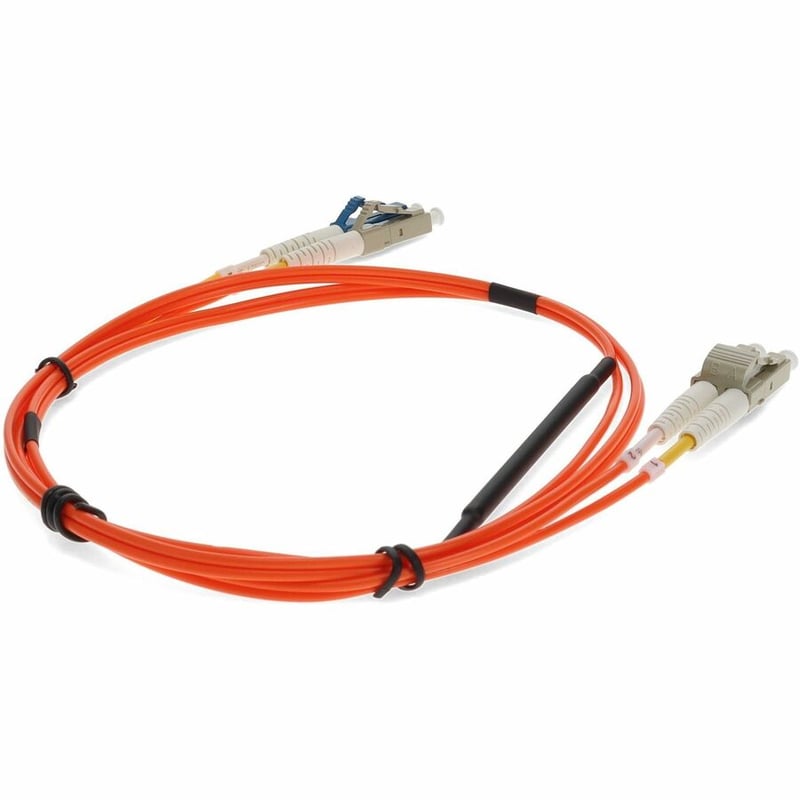 AddOn 3m LC (Male) Orange OM2 to LC (Male) Yellow OS2 Duplex OFNR Mode Conditioning Cable - Thumbnail 5