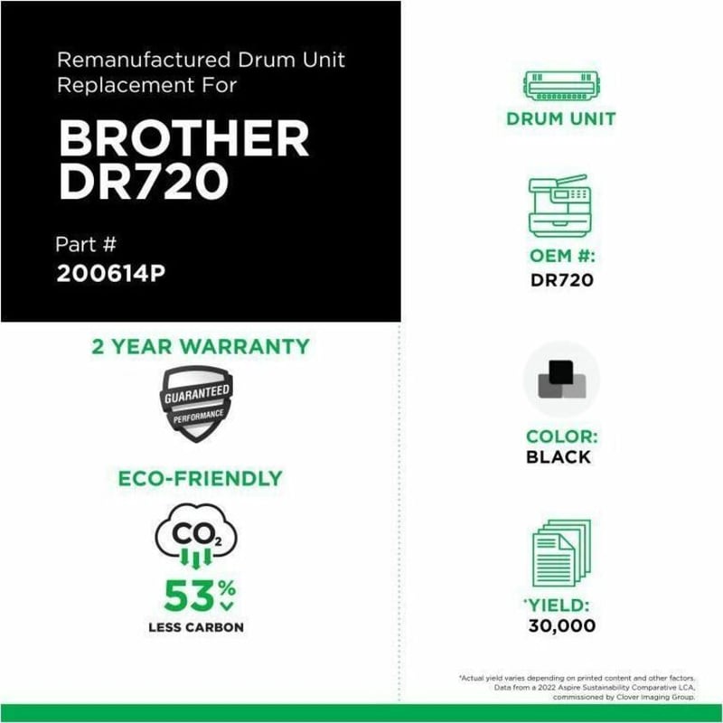 Clover Imaging Remanufactured Drum Unit for Brother DR720 - Thumbnail 3
