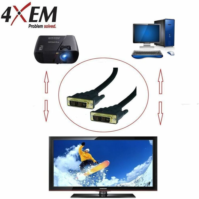4XEM 6FT DVI-D Single Link M/M Digital Video Cable - Thumbnail 2