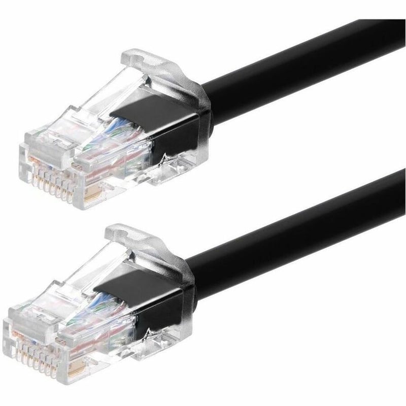 MONOPRICE CAT6A 7FT BLACK COMPONENT LEVEL PATCH CABLE_ UTP_ 24AWG_ 500MHZ_ PURE - Thumbnail 1