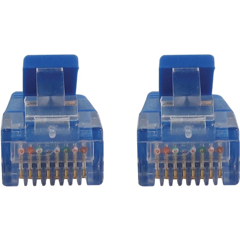 Eaton Tripp Lite Series Cat6a 10G Snagless Molded Slim UTP Ethernet Cable (RJ45 M/M), PoE, Blue, 7 ft. (2.1 m) - Thumbnail 3
