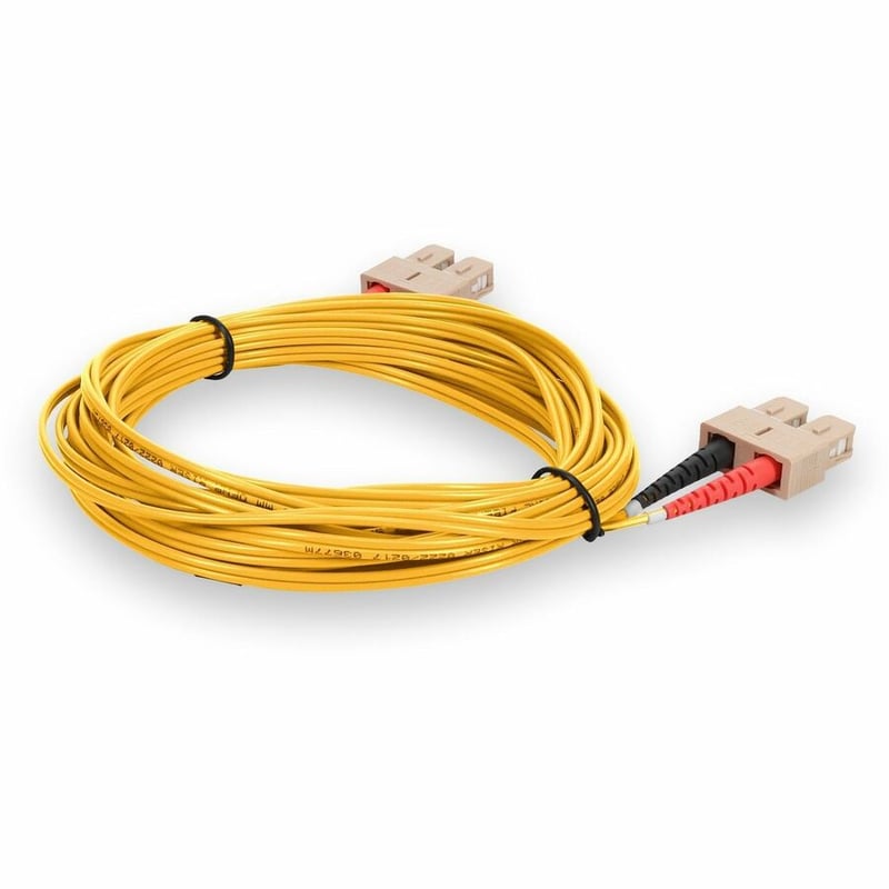 AddOn 10m SC to SC Yellow OM1 Duplex OFNR (Riser-Rated) MMF Fiber Patch Cable - Thumbnail 5
