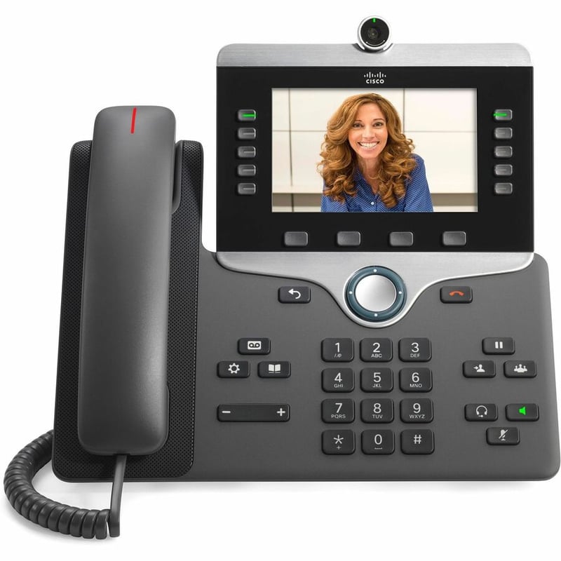 Cisco 8845 IP Phone - Refurbished - Corded - Corded - Bluetooth - Wall Mountable - Charcoal - TAA Compliant - Thumbnail 5