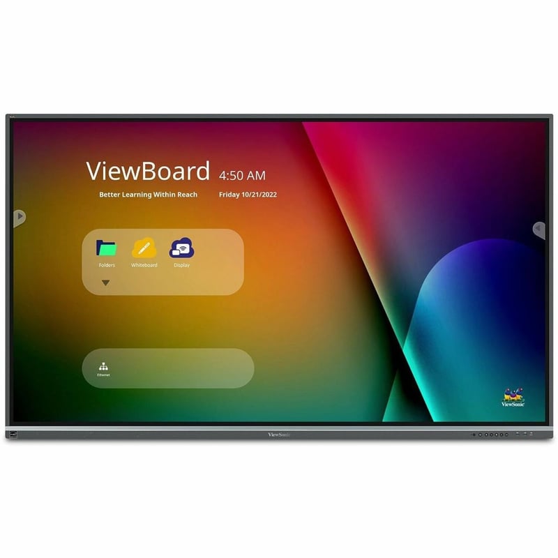 ViewSonic IFP8650 86" ViewBoard 4K Interactive Display, 20-Point Touch HDMI, DisplayPort - Thumbnail 1