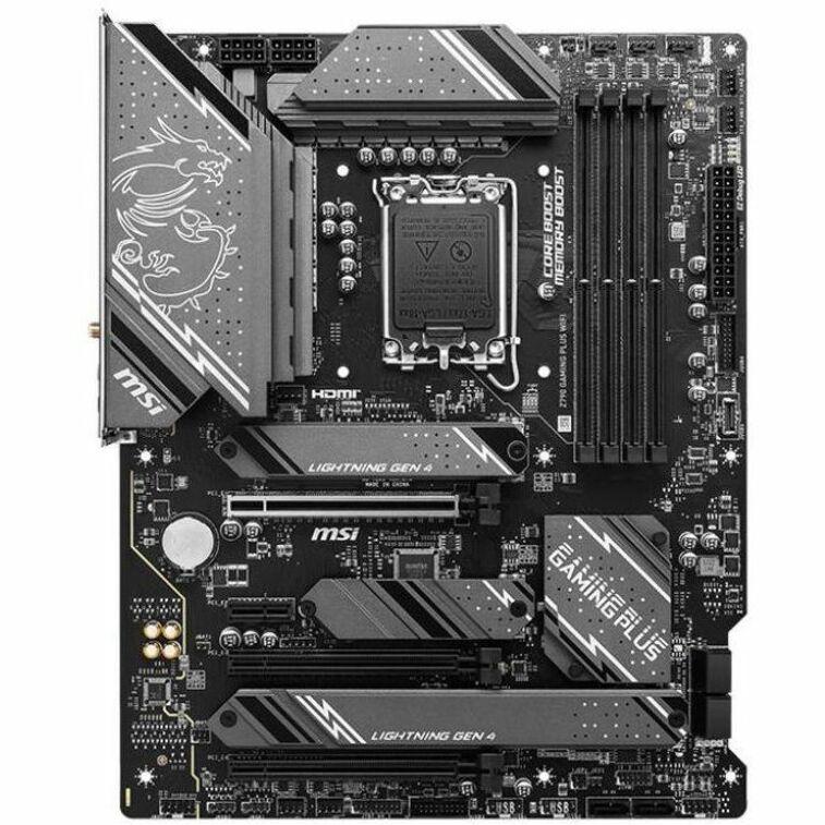 MSI Z790 GAMING PLUS WIFI Gaming Desktop Motherboard - Intel Z790 Chipset - Socket LGA-1700 - ATX - Thumbnail 2