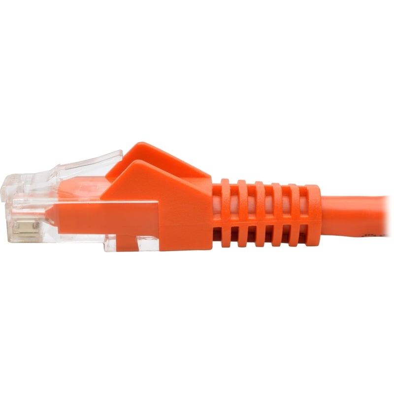 Eaton Tripp Lite Series Cat6 Gigabit Snagless Molded (UTP) Ethernet Cable (RJ45 M/M), PoE, Orange, 1 ft. (0.31 m) - Thumbnail 3