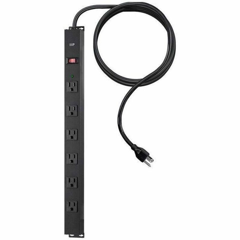 MONOPRICE 6 OUTLET METAL SURGE PROTECTOR POWER STRIP WITH 15FT CORD, 540 JOULES - Thumbnail 4