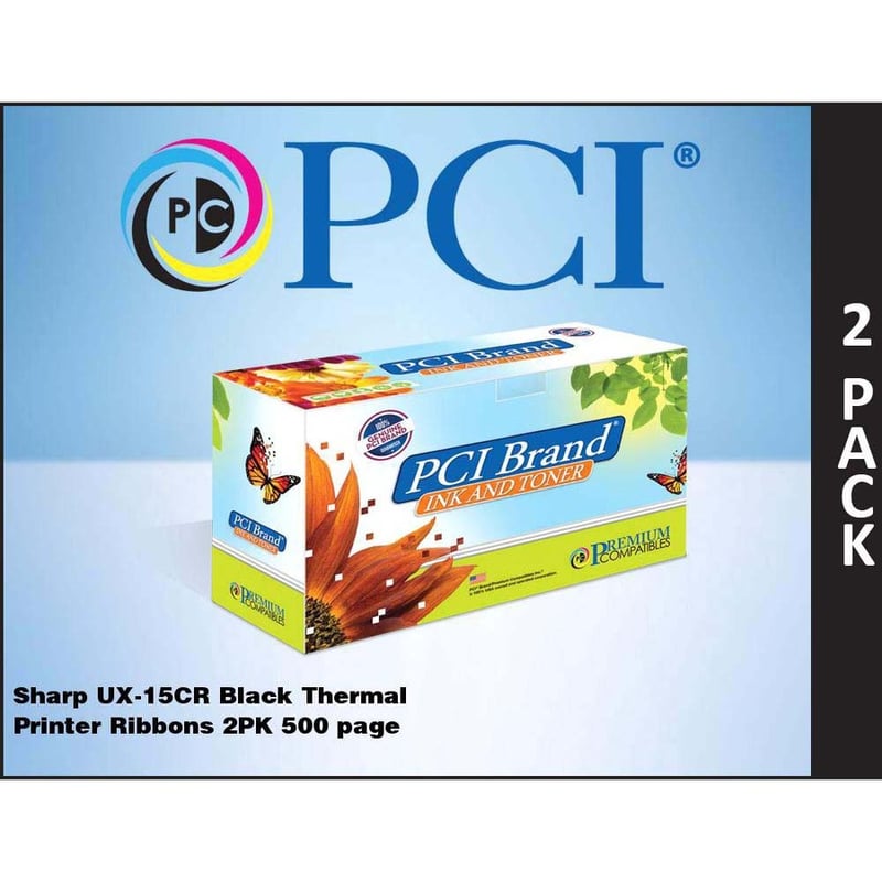 PCI Thermal Transfer Toner Cartridge UX15CR - Black - 2 / Pack - Thumbnail 2