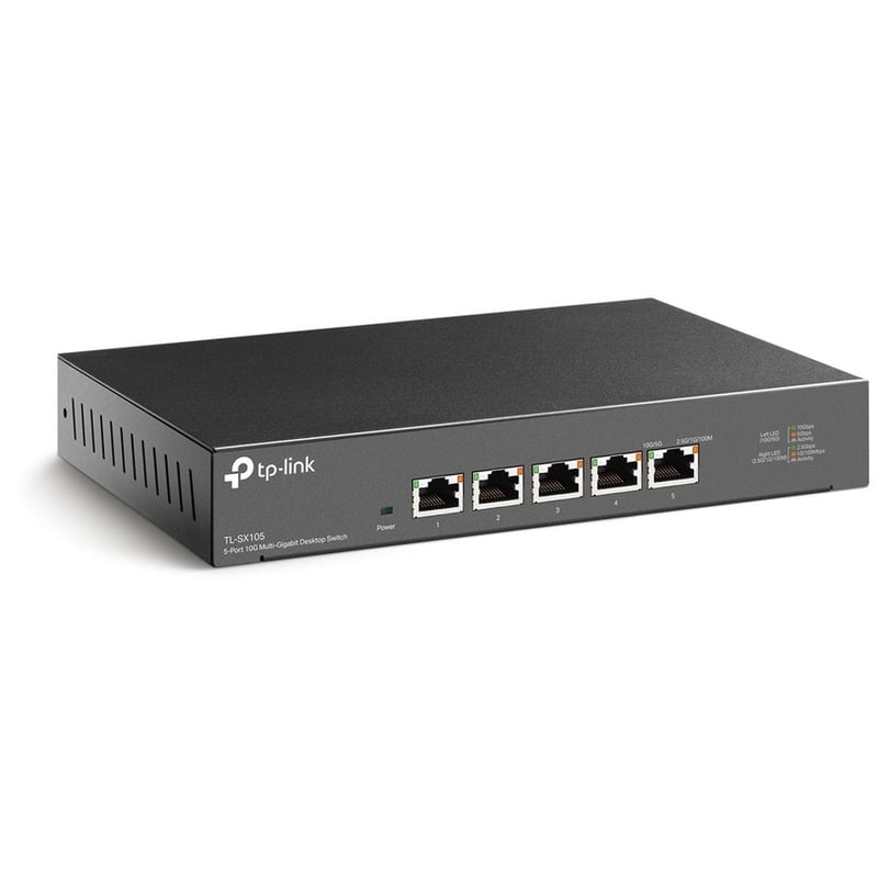 TP-Link TL-SX105 - 5 Port 10G/Multi-Gig Unmanaged Ethernet Switch - Thumbnail 2
