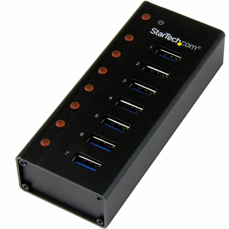 StarTech.com 7 Port USB 3.0 Hub - 5Gbps - Desktop or Wall-mountable Metal Enclosure - Thumbnail 1