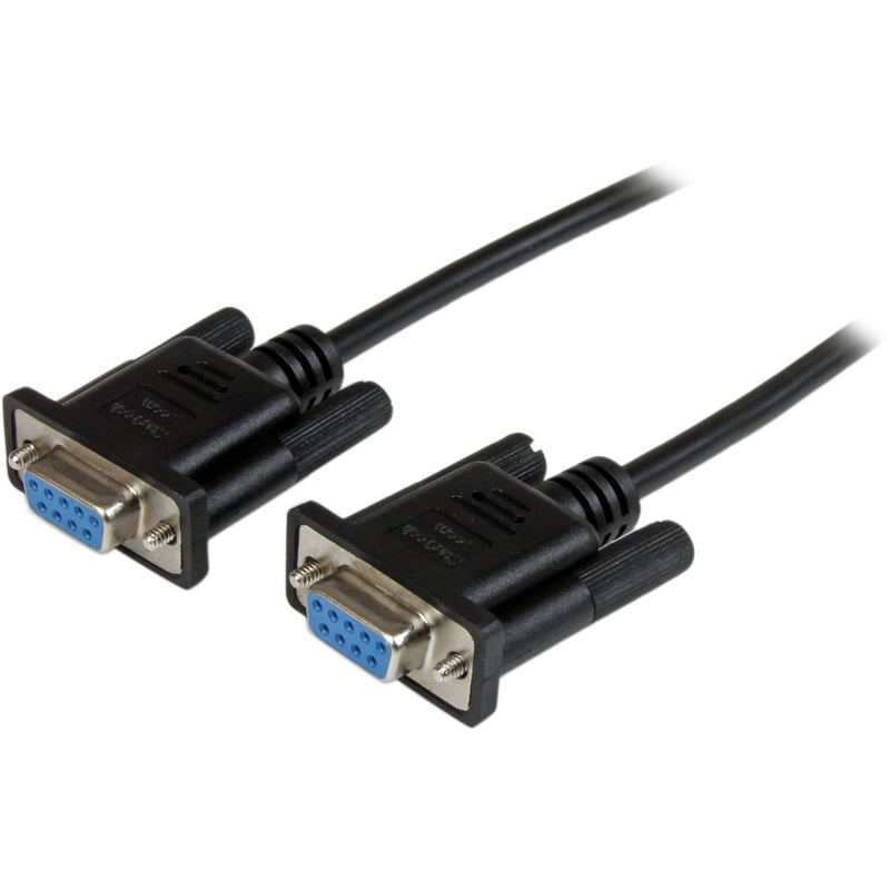 StarTech.com 2m Black DB9 RS232 Serial Null Modem Cable F/F - Thumbnail 1