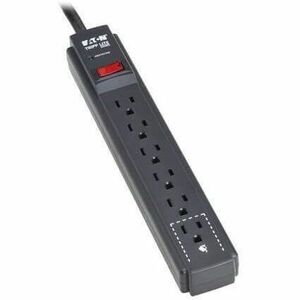 6-OUTLET SURGE PROTECTOR 5-15R OUTLETS 3 FT. (0.9 M) CORD BLACK - Thumbnail 1
