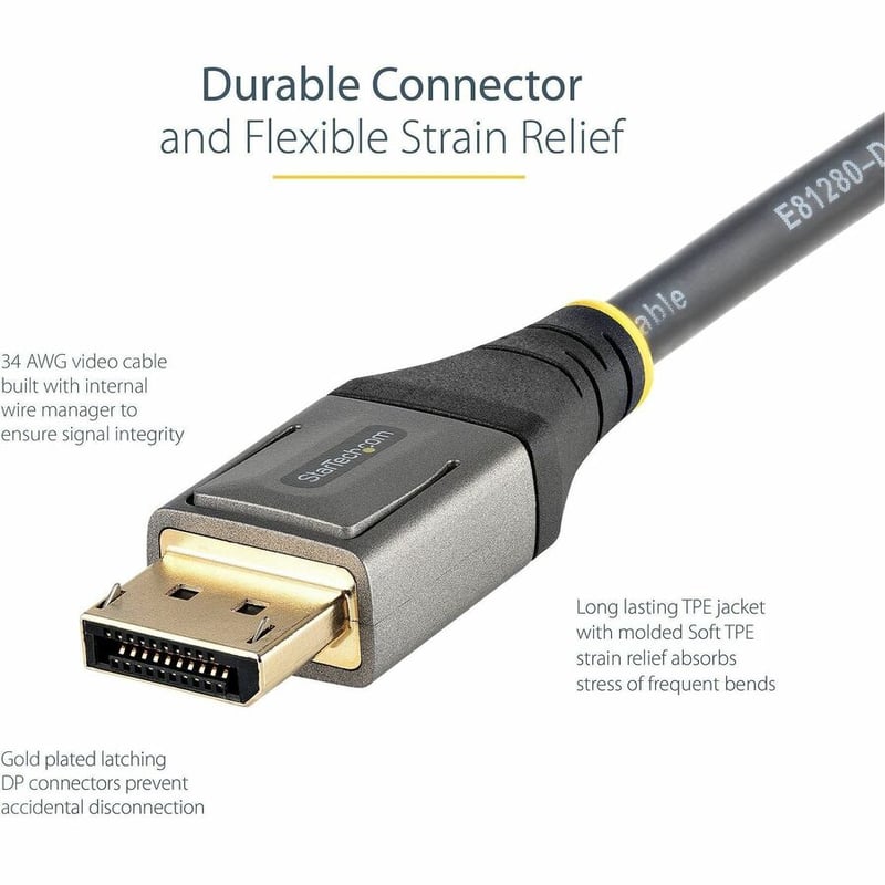 1FT DISPLAYPORT 1.4 CABLE 8K60 DP 1.4 HBR3 CORD - Thumbnail 3