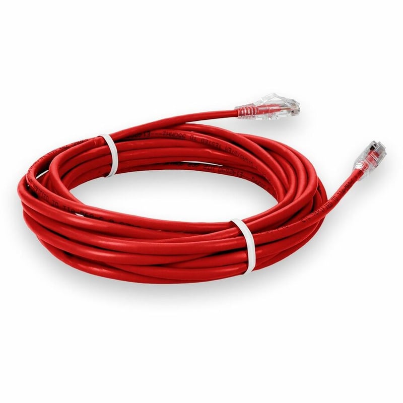 AddOn 16ft Red CAT 6 Plenum-Rated Ethernet Cable Snagless Bubble Boot RJ-45 M/M - Thumbnail 5