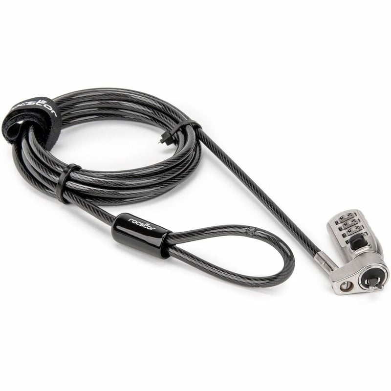 Rocstor W25 Slim Combination Security Laptop Lock for Noble Wedge Slots - Thumbnail 4