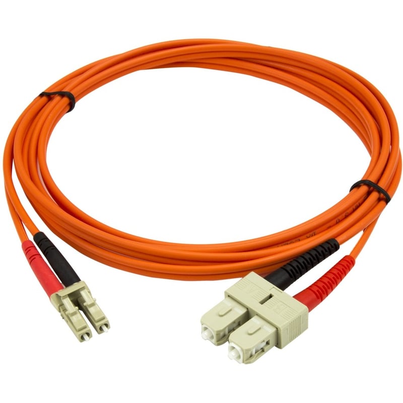 StarTech.com 2m Fiber Optic Cable - Multimode Duplex 50/125 - LSZH - LC/SC - OM2 - LC to SC Fiber Patch Cable - Thumbnail 4