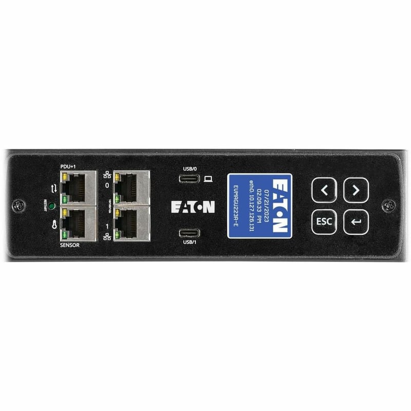 Eaton Metered Outlet Rack PDU G4, 0U, 32U, universal Input, 5-23kW, 15-55A, 200-415V, 24 Outlets (12) C13 (12) C19 - Thumbnail 5