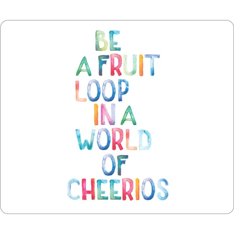 OTM Quotes Prints White Mouse Pad, Fruit Loop - Thumbnail 1