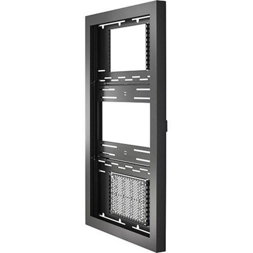 Chief Impact 55 Inch On-Wall Kiosk with Protective Glass - Portrait Orientation - Black - Thumbnail 2