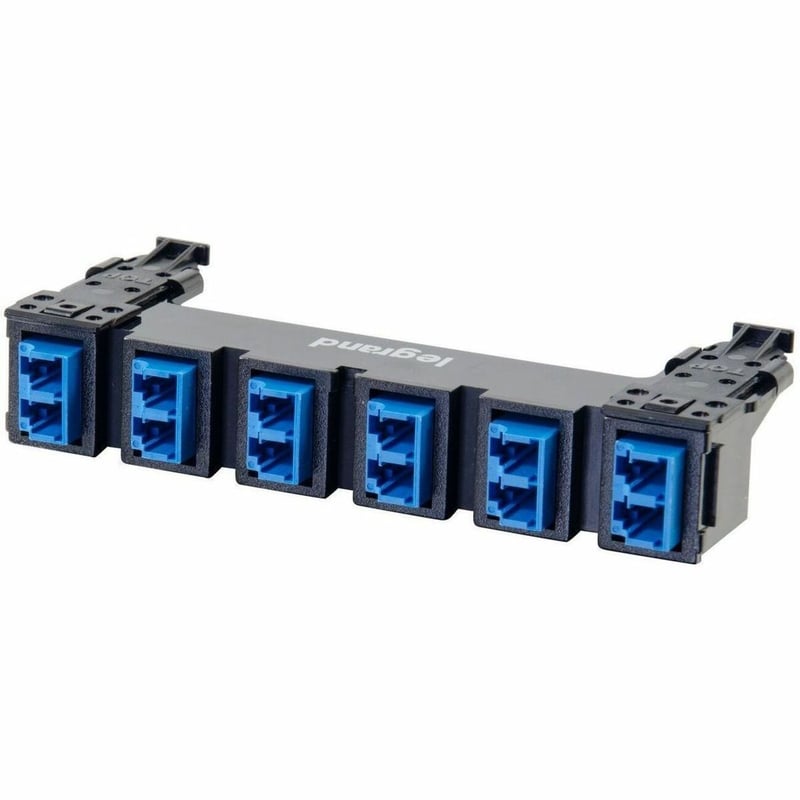 Ortronics HDJ Series 6 LC Duplex to LC Duplex Fiber Adapter Panel, 12-Fiber OS2 - Blue - Thumbnail 1