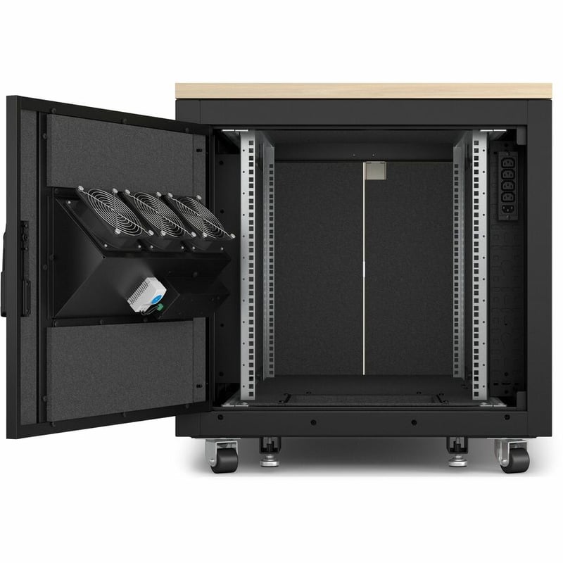 APC by Schneider Electric NetShelter Soundproof, 12U, Server Rack Enclosure, Maple - Thumbnail 3