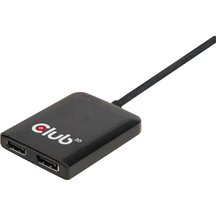 Club 3D Multi Stream Transport (MST) Hub DisplayPort 1.2 Dual Monitor USB Powered - Thumbnail 3