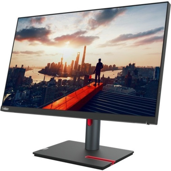Lenovo ThinkVision P24h-30 24" Class WQHD LCD Monitor - 16:9 - Raven Black - Thumbnail 2