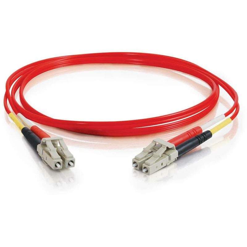 C2G 2m LC-LC 62.5/125 OM1 Duplex Multimode PVC Fiber Optic Cable - Red - Thumbnail 2