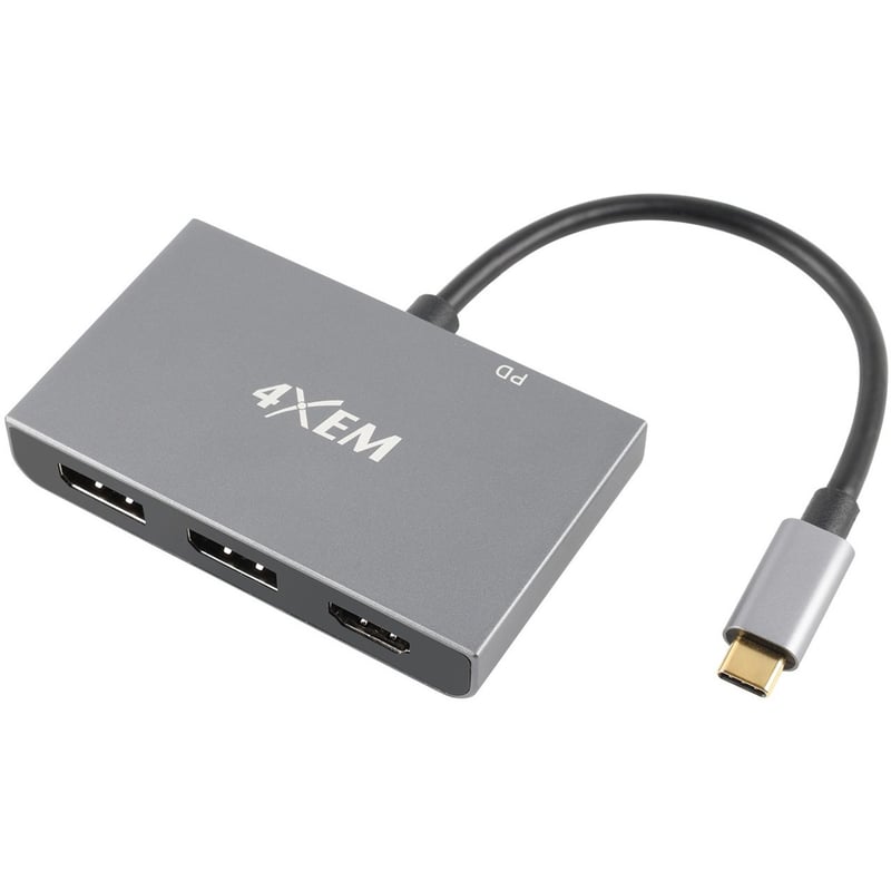 4XEM's 3-Port USB-C to DisplayPort and HDMI 8K Dual 4K Multi-Monitor Hub - Thumbnail 1