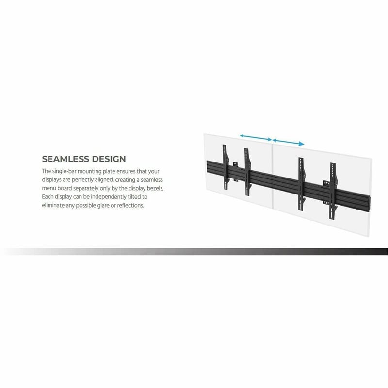 MONOPRICE COMMERCIAL SERIES 2X1 DISPLAY ADJUSTABLE TILT MENU BOARD TV WALL MOUNT - Thumbnail 4
