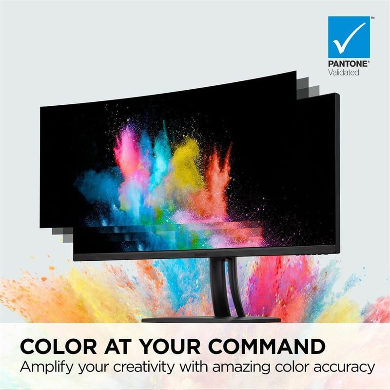 ViewSonic ColorPro VP3456a - 34" 21:9 Curved UWQHD Monitor with 75Hz, FreeSync, 100W USB C, RJ45, sRGB - 400 cd/m - Thumbnail 5
