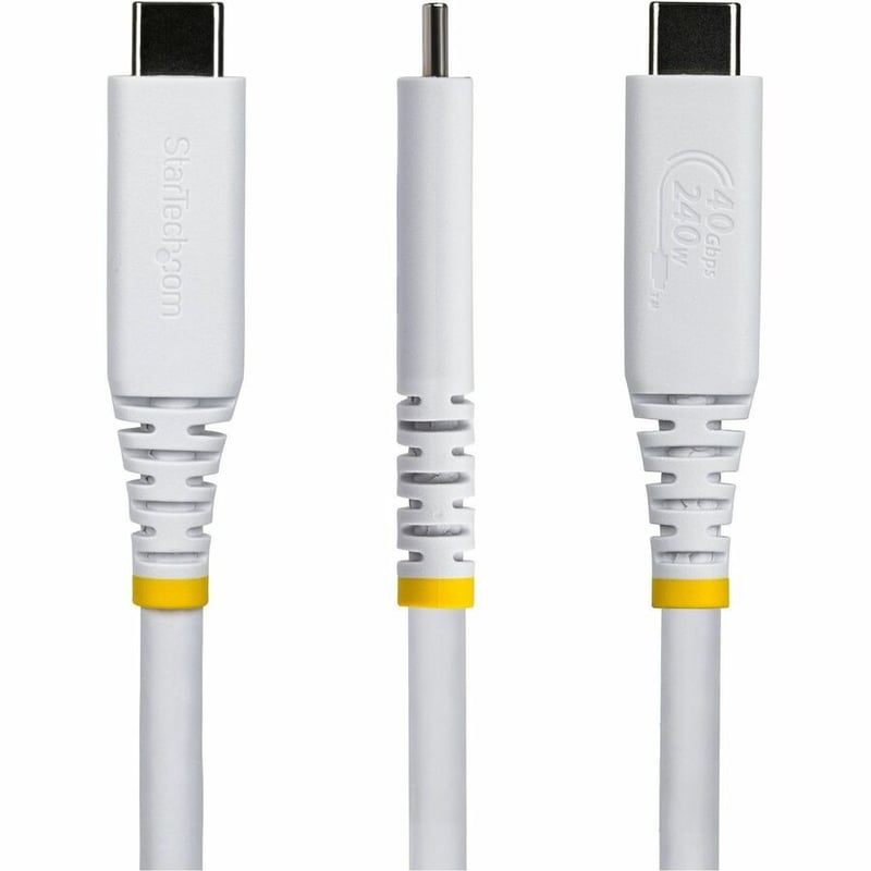 3FT USB4 CABLE WHITE USB-IF CERTIFIED 8K60/DP2.1/240W/40GBPS - Thumbnail 2