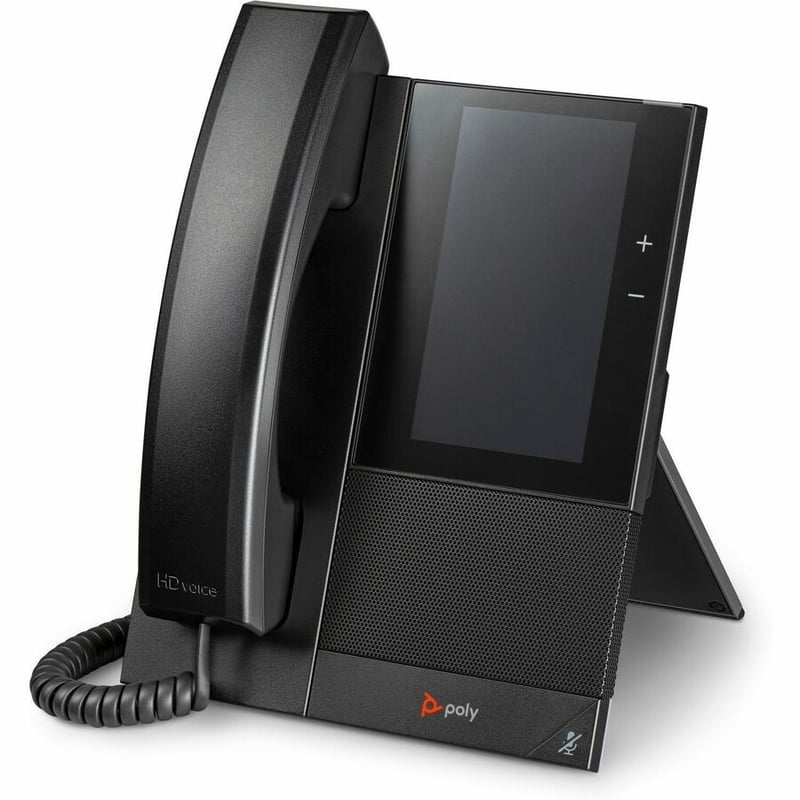 Poly CCX 505 IP Phone - Corded - Corded/Cordless - Wi-Fi - Desktop - Black - Thumbnail 4