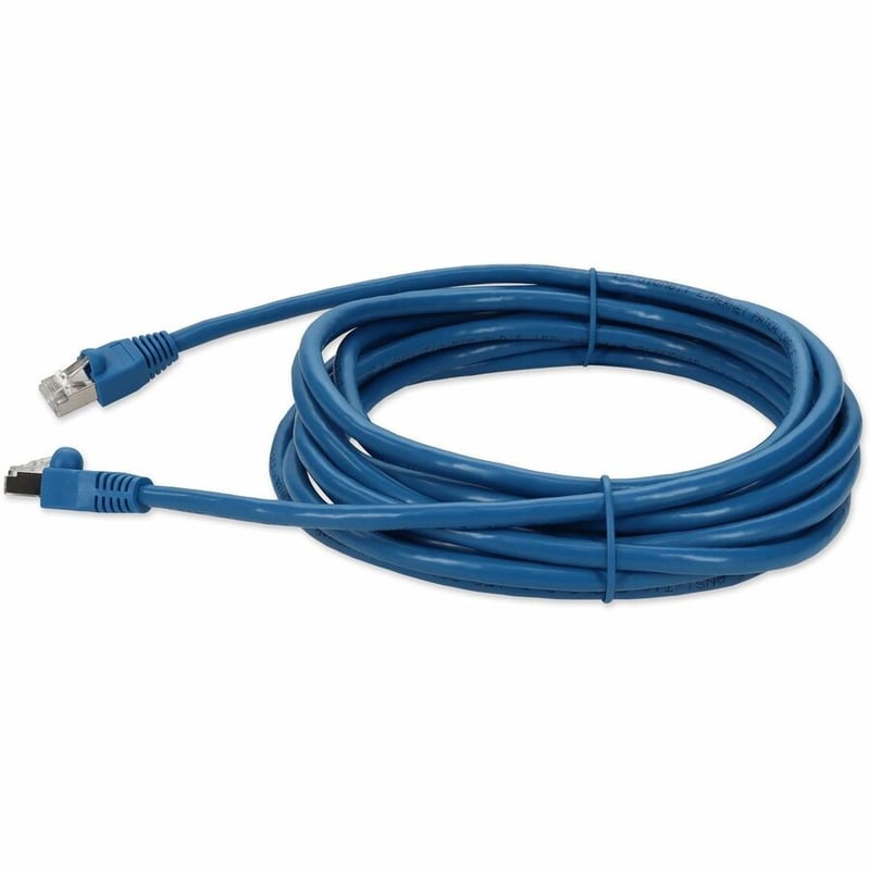 AddOn 25ft Blue CAT 6A Shielded PVC Ethernet Cable Snagless Easy Clear Boot RJ-45 M/M - Thumbnail 2