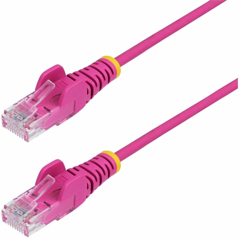 SLIM CAT6 CABLE PINK LSZH SLIM SNAGLESS RJ45 UTP PATCH CABLE - Thumbnail 1