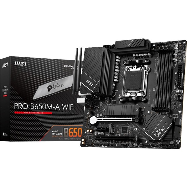MSI B650M-A WIFI Desktop Motherboard - AMD B650 Chipset - Socket AM5 - Micro ATX - Thumbnail 1