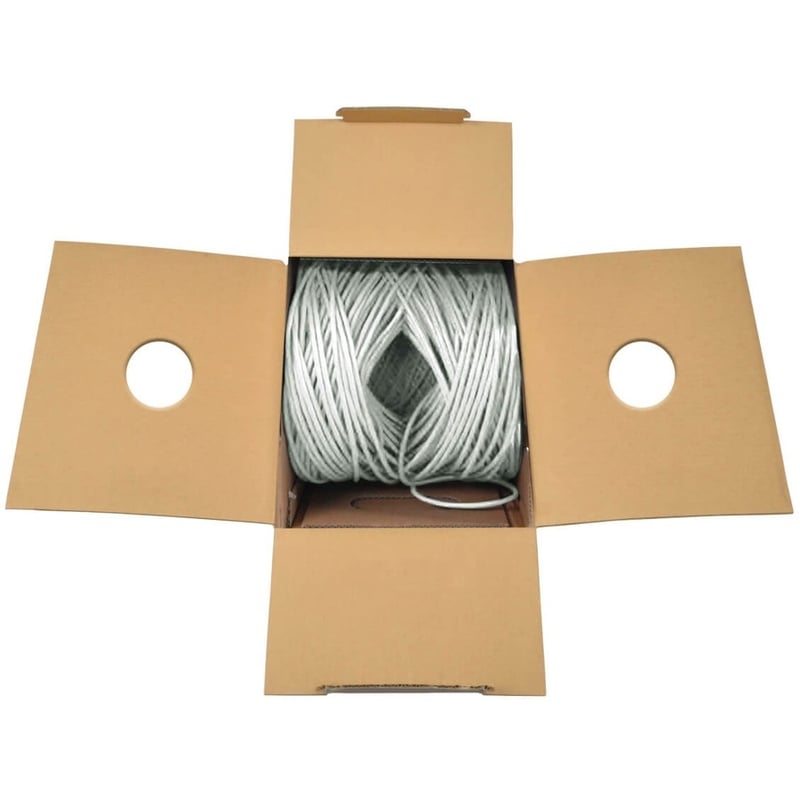 Eaton Tripp Lite Series Cat6 Gigabit Solid Core UTP Bulk Ethernet Cable, CMP-LP 0.5A Plenum, 100W PoE/PoE++, White, 1000 ft. (304.8 m) - Thumbnail 3