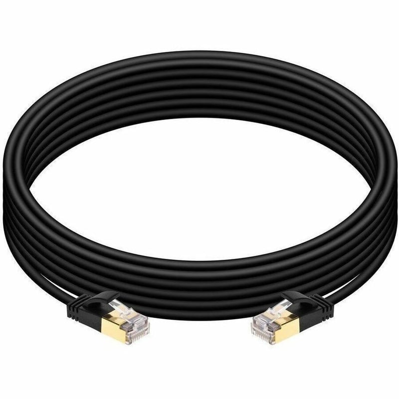 MONOPRICE CAT6A 14FT BLACK PATCH CABLE_ DOUBLE SHIELDED (S/FTP)_ 36AWG_ 10G_ PUR - Thumbnail 4