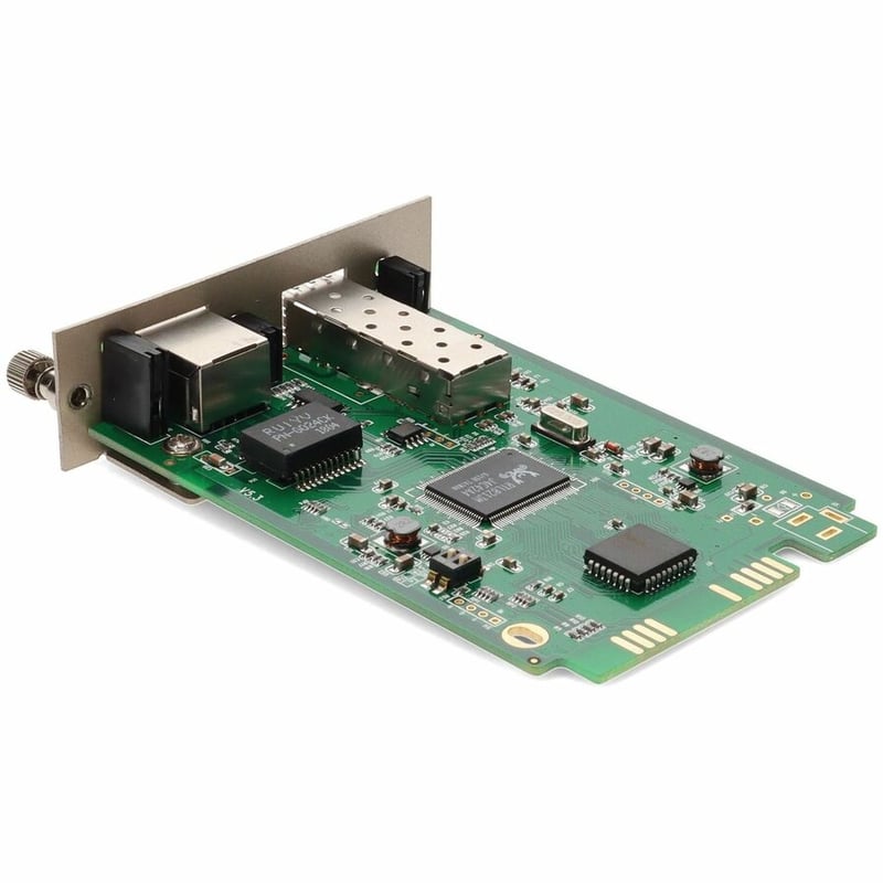 AddOn 10/100/1000Base-TX(RJ-45) with Open SFP Slot Media Converter Card for our rack or Standalone Systems - Thumbnail 3
