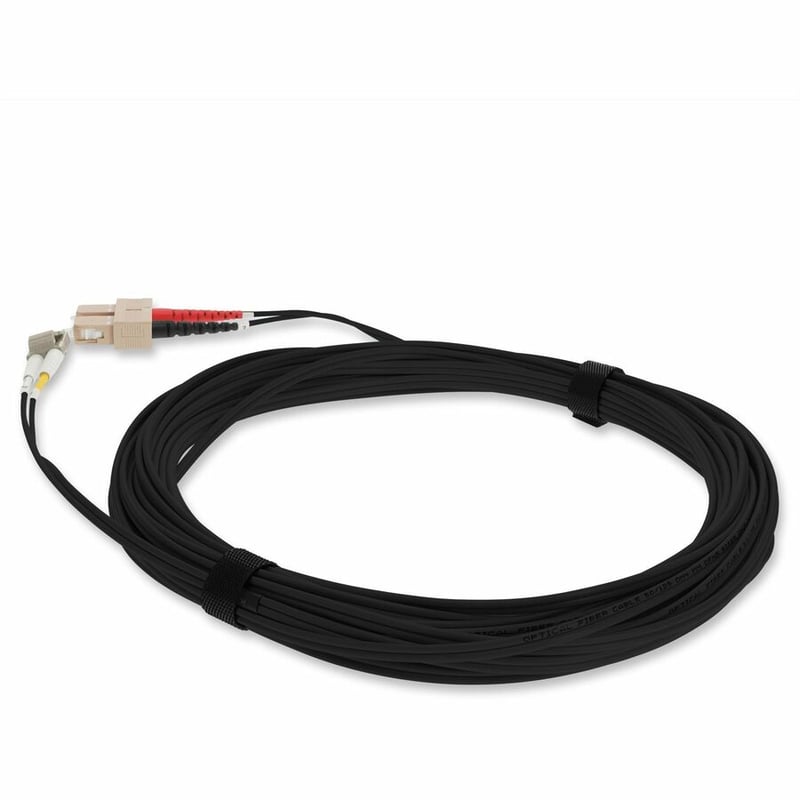 AddOn 5m SC to LC Black OM4 Duplex OFNR (Riser-Rated) Fiber Patch Cable - Thumbnail 3
