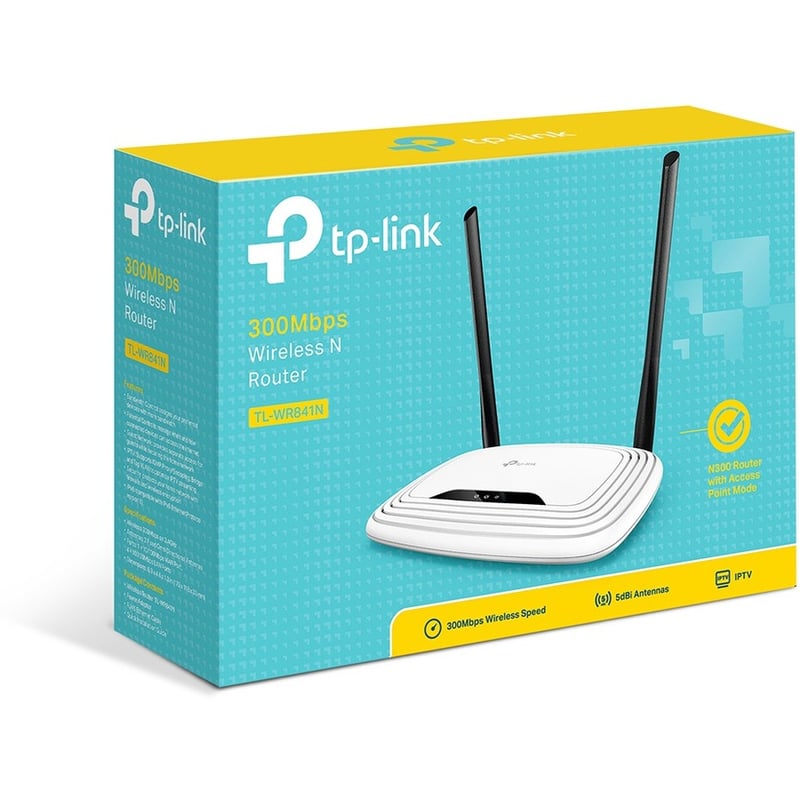 TP-LINK TL-WR841N - Wireless N300 Home Router, 300Mpbs, IP QoS, WPS Button - Thumbnail 2