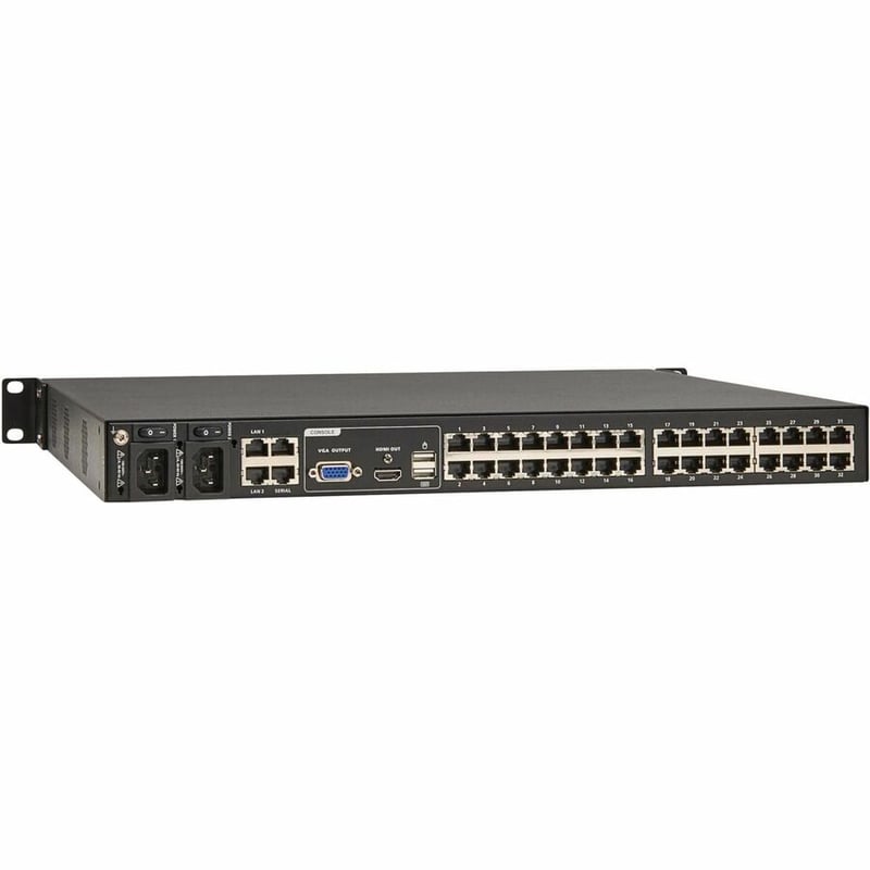Eaton 32-Port Cat5e KVM over IP Switch - Virtual Media, 3 Remote/1 Local User, HDMI Output, 1U Rack-Mount, TAA - Thumbnail 2