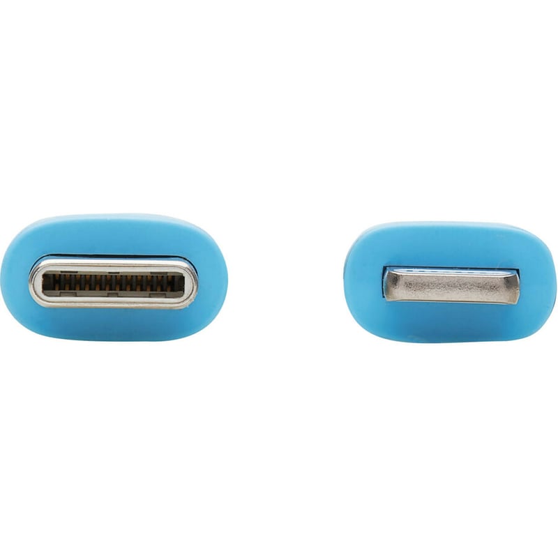 Eaton Tripp Lite Series Safe-IT USB-C to Lightning Sync/Charge Antibacterial Cable, Ultra Flexible, MFi Certified - USB 2.0 (M/M), Light Blue, 6 ft. (1.83 m) - Thumbnail 3