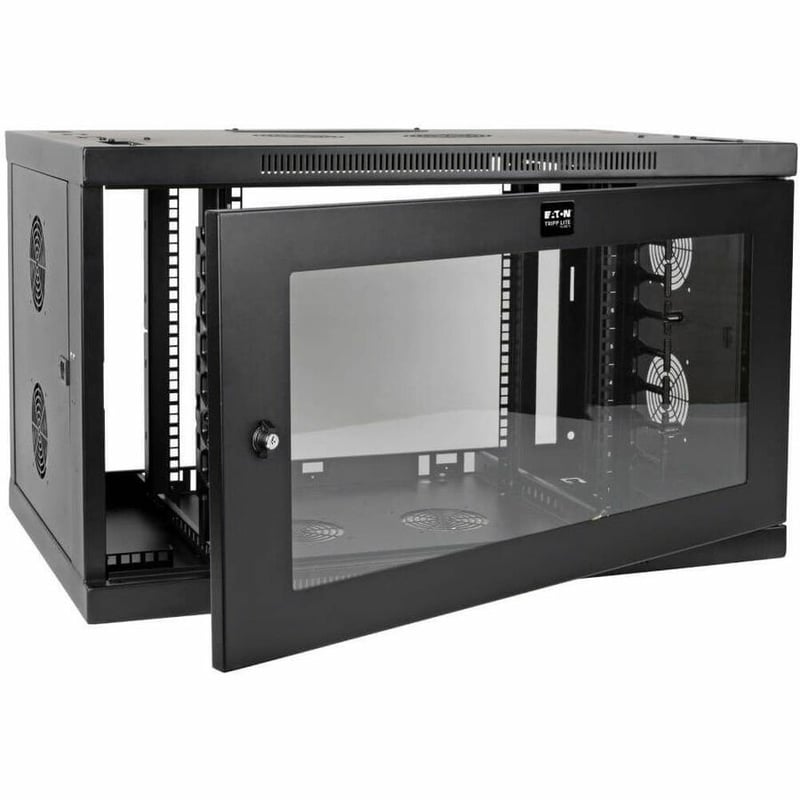 Tripp Lite by Eaton SmartRack 9U Low-Profile Switch-Depth-Plus Wall-Mount Mini Rack Enclosure Wide Acrylic Window - Thumbnail 3