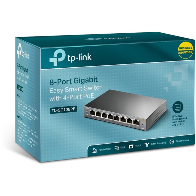 TP-Link TL-SG108PE - 8-Port Gigabit Easy Smart Switch with 4-Port PoE - Thumbnail 5