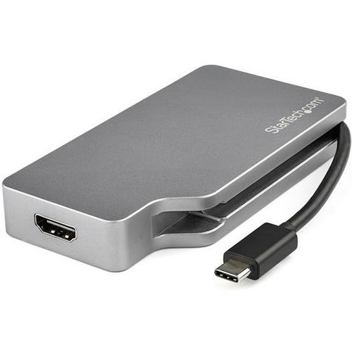 StarTech.com USB C Multiport Video Adapter 4K/1080p - USB Type C to HDMI, VGA, DVI or Mini DisplayPort Monitor Adapter - Space Gray - Thumbnail 1