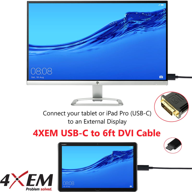 4XEM USB-C to DVI Cable - Thumbnail 2