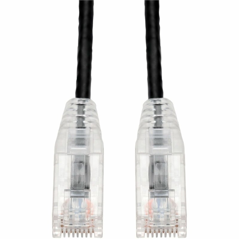 AddOn 10ft Black CAT 6A Slim PVC Ethernet Cable Snagless Clear-Claw TAA RJ-45 M/M - Thumbnail 1