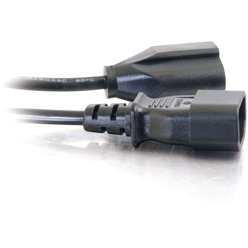 C2G 6ft 18 AWG Monitor Power Adapter Cord (IEC320C14 to NEMA 5-15R) - Thumbnail 4